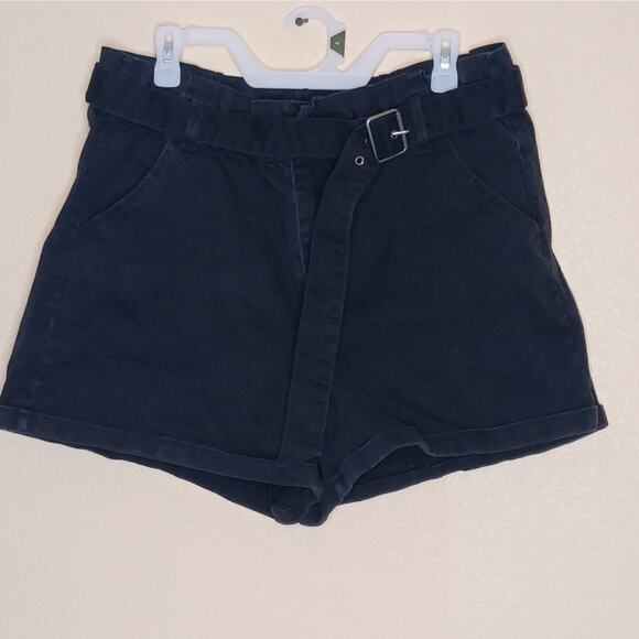 No Boundaries Shorts Womens Juniors 2XL 19 Black Paperbag Waist Cuffed High Rise - Picture 1 of 9